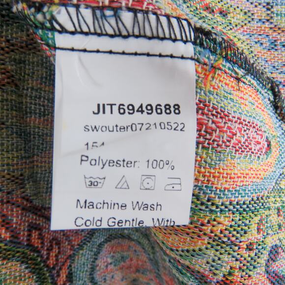 Emery Rose Retro Paisley Open Front Cardigan Medium - Picture 5 of 6